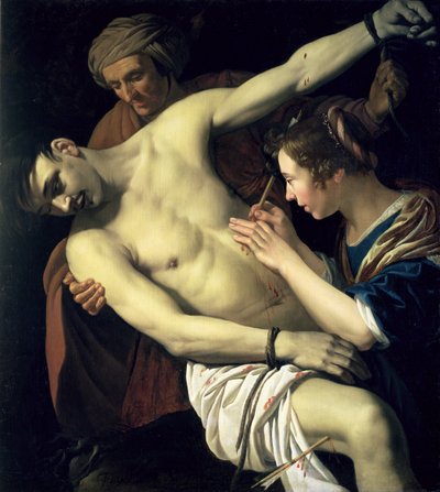 St. Sebastian and St. Irene by Jan van Bijlert or Bylert